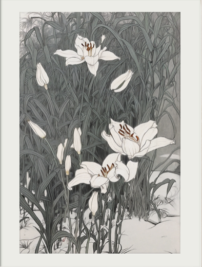 Wall Art Prints 22cm × 29cm Textured Art Paper Fine Art Inkjet Printing - Whispers of the Lilies