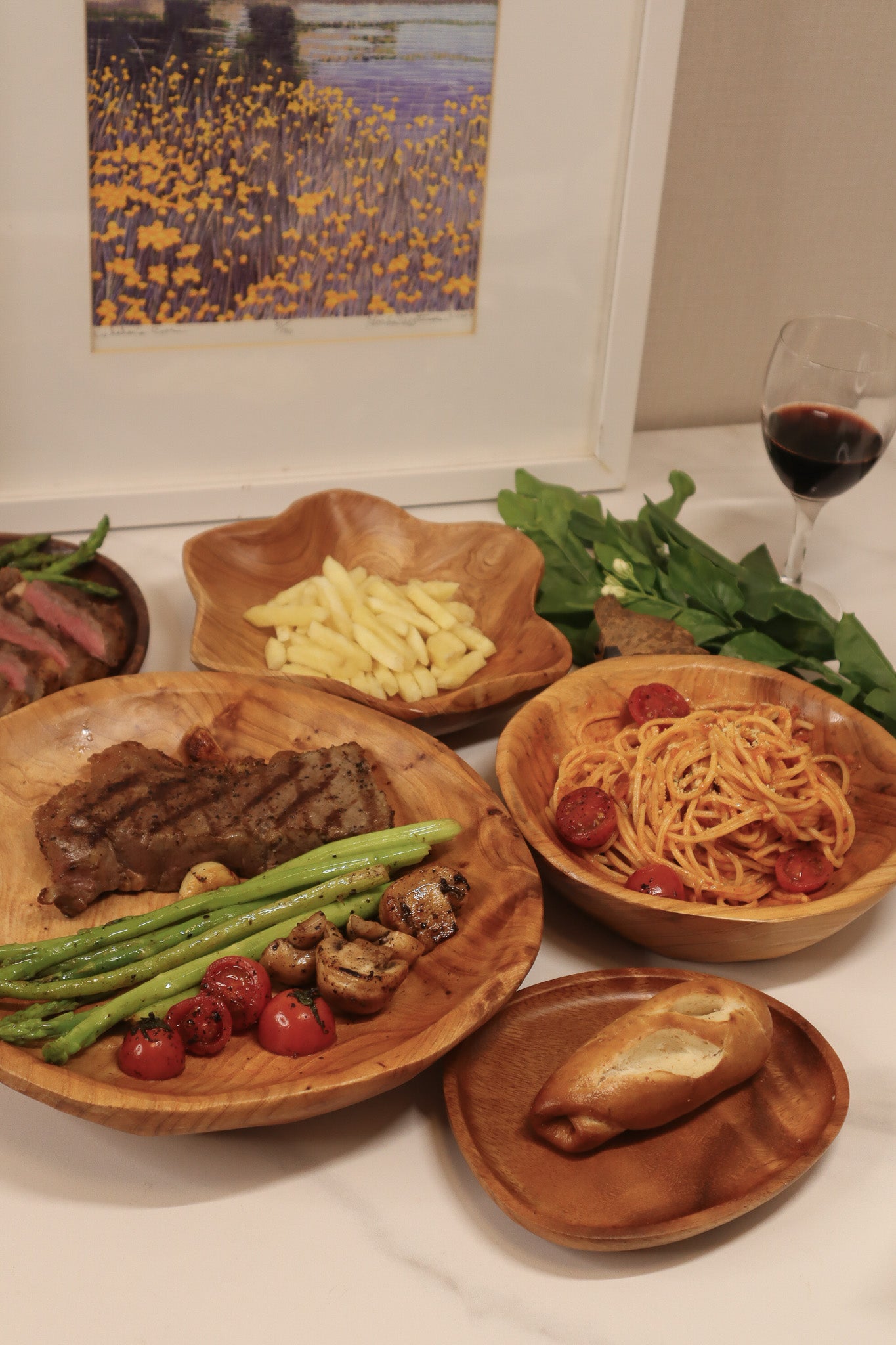 Premium Firwood Wooden Rounded Plate Three Sizes