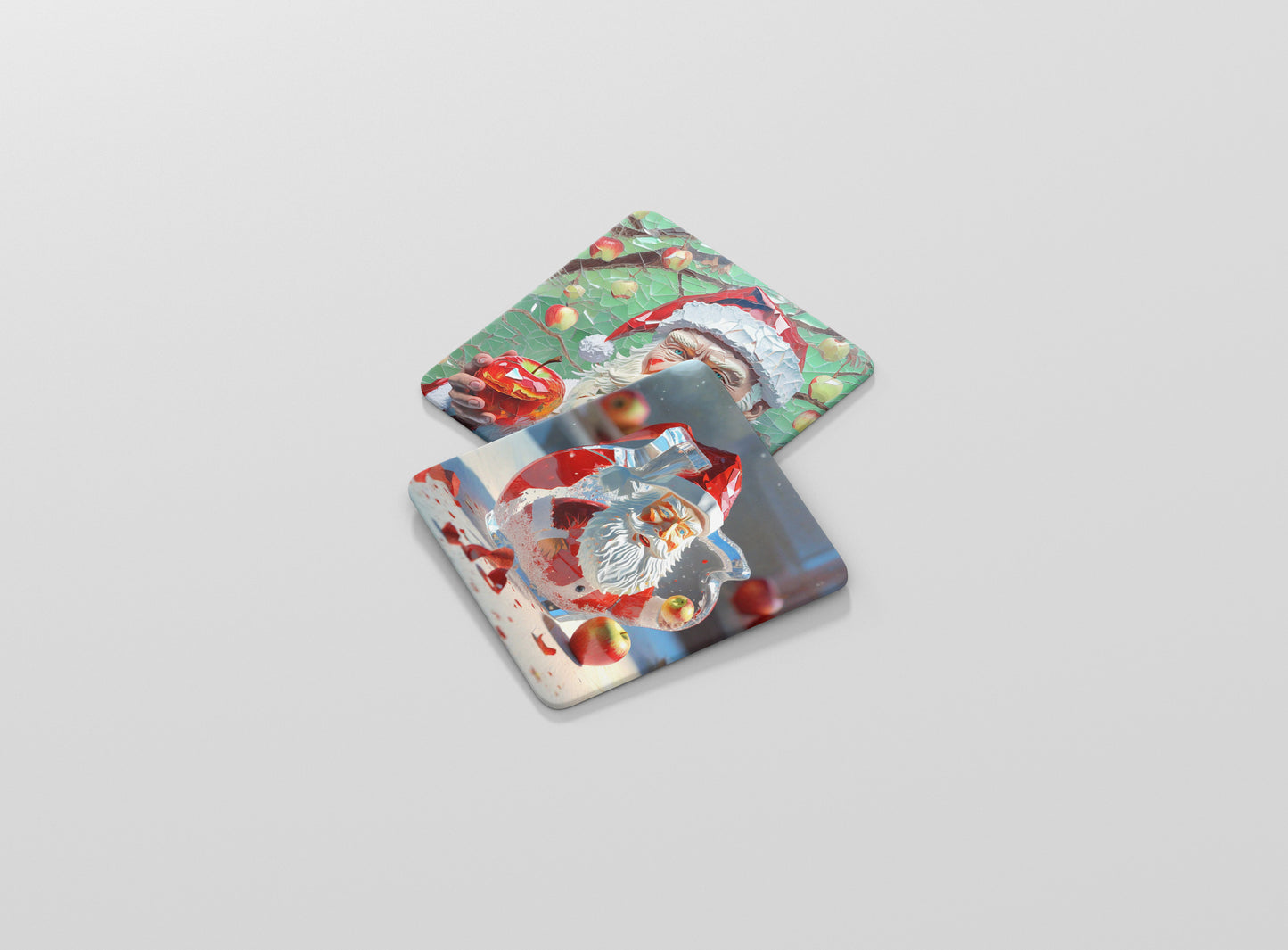 Square Coasters - Santa’s Apple Magic