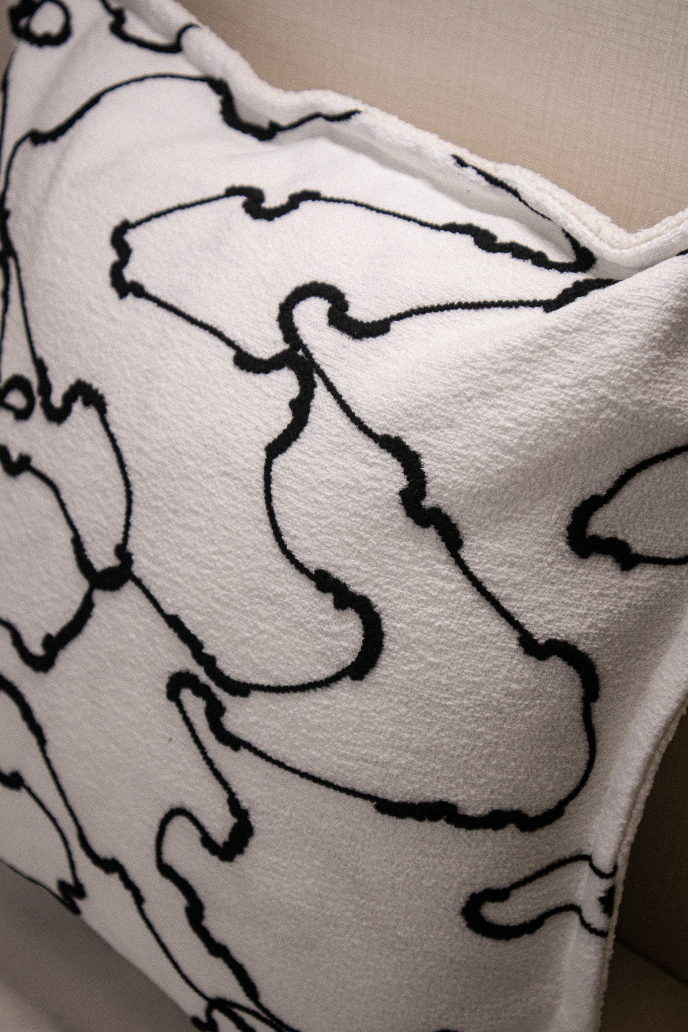 Plush Embroidered Cushion 50cm x 50cm