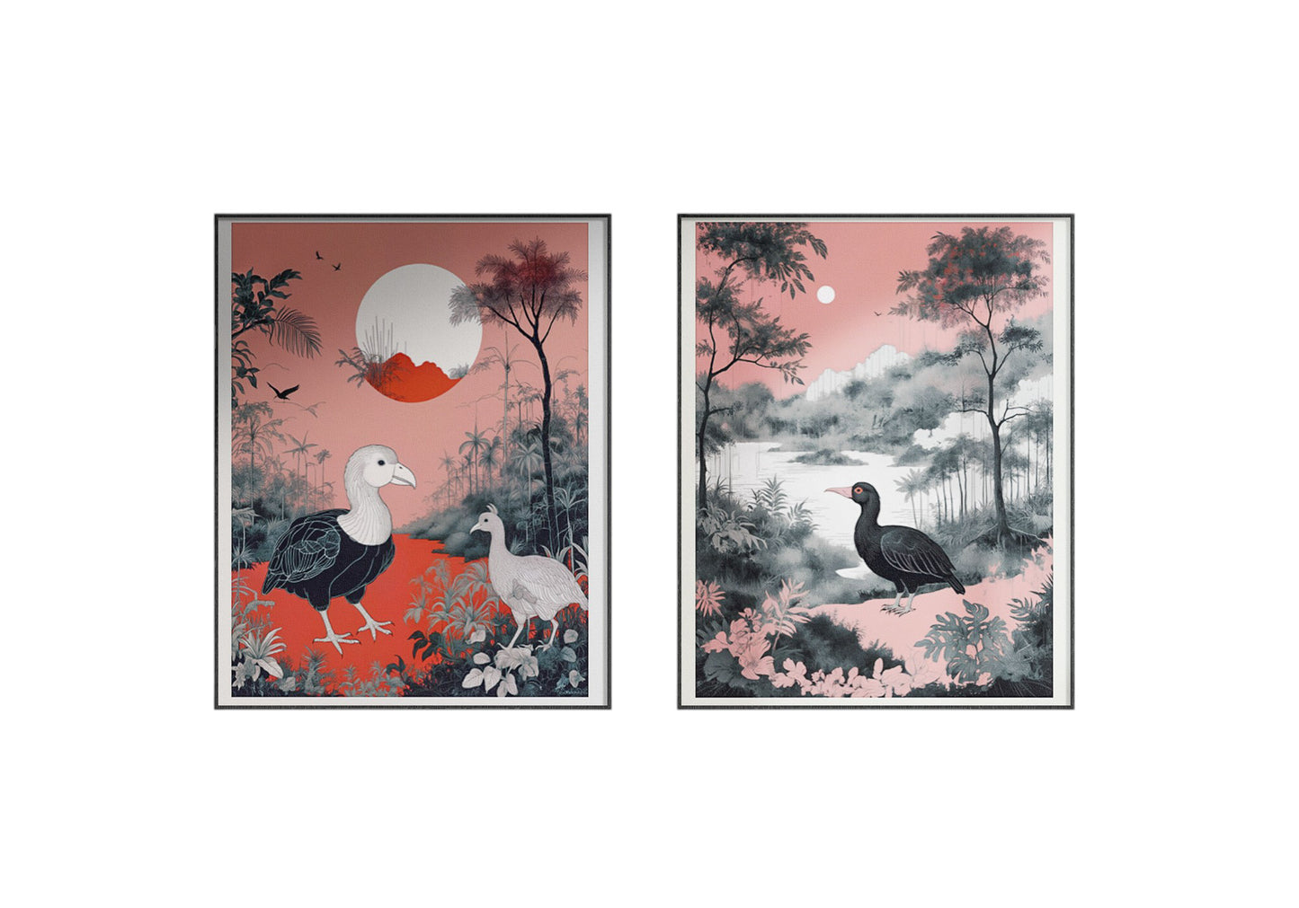 Wall Art Prints 22cm × 29cm Textured Art Paper Fine Art Inkjet Printing - Scarlet Serengeti