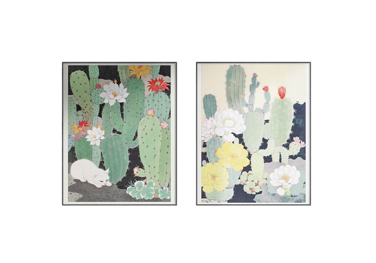 Wall Art Prints 22cm × 29cm Textured Art Paper Fine Art Inkjet Printing - Desert Blossoms and Companions
