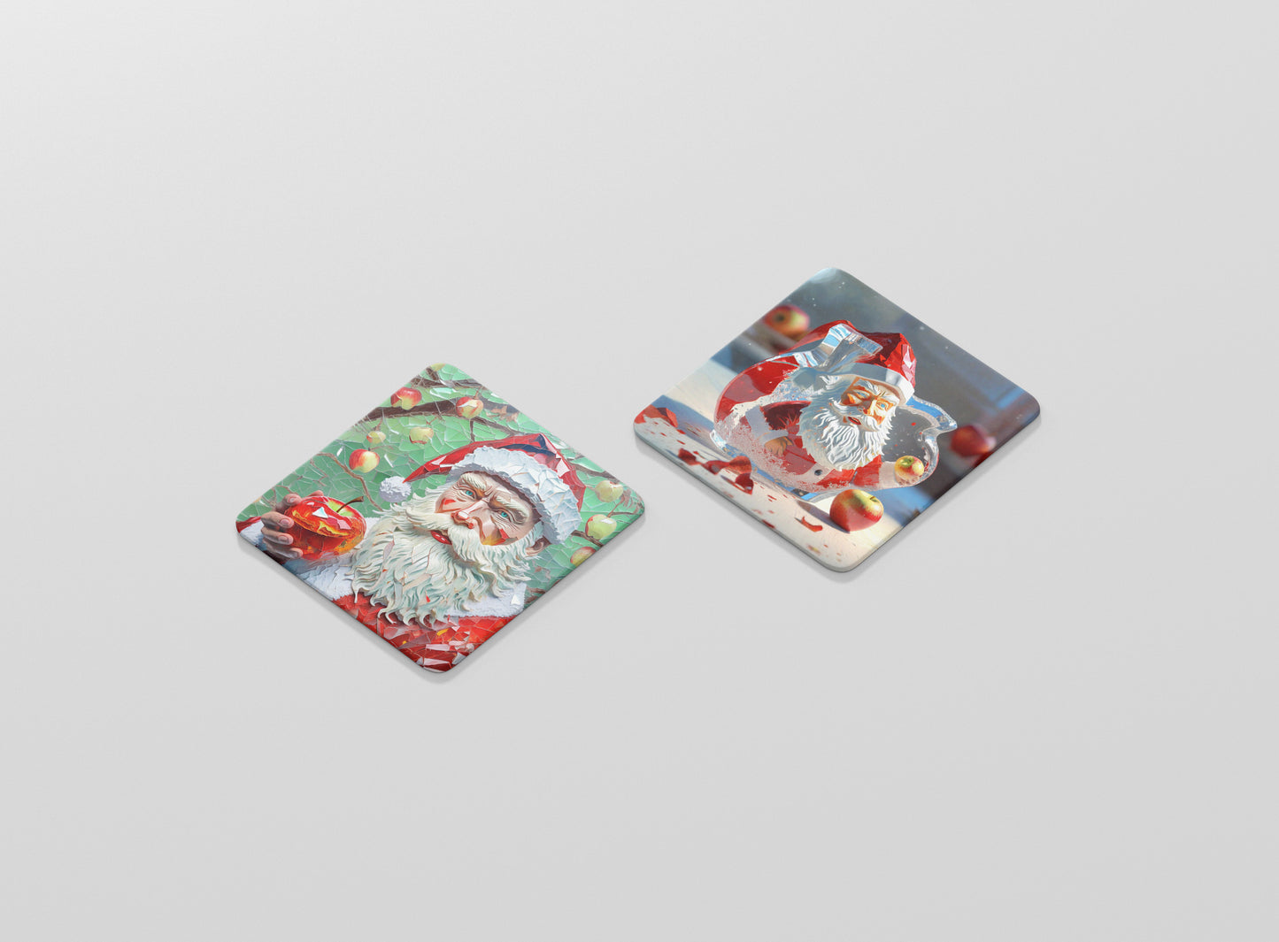 Square Coasters - Santa’s Apple Magic
